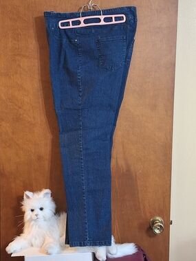Ruby Rd. Women's Skinny Jeans in Dark Blue Denim